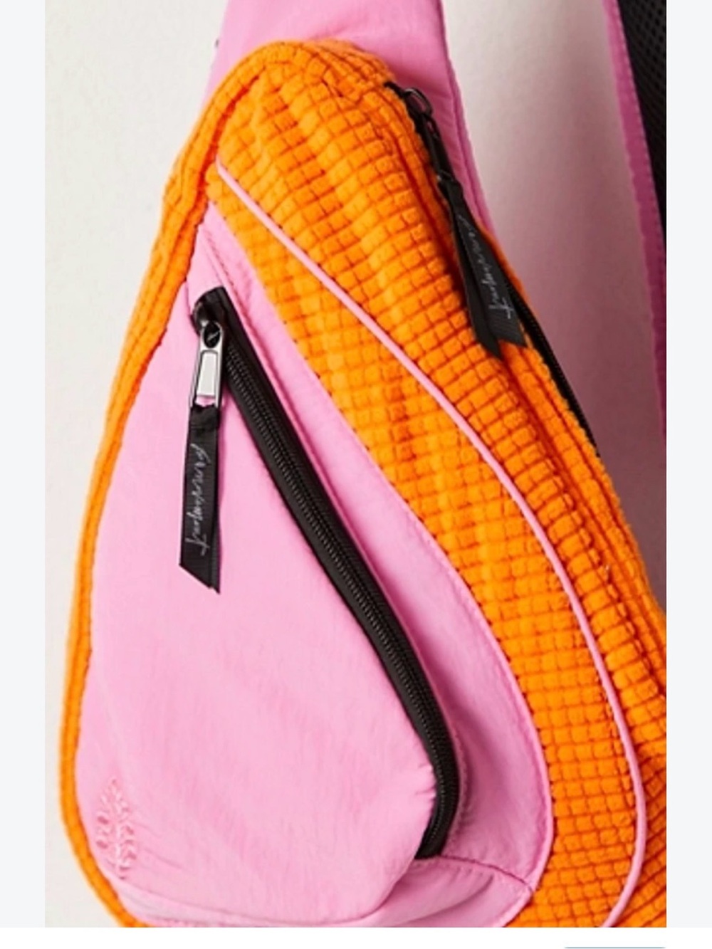Free People cold shoulder Pink and Orange Crossbody Sling Bag